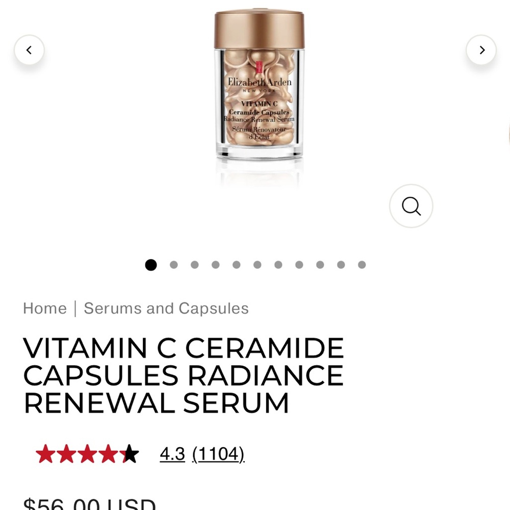 Elizabeth Arden Vitamin C Ceramide Capsules Radiance Renewal Serum
